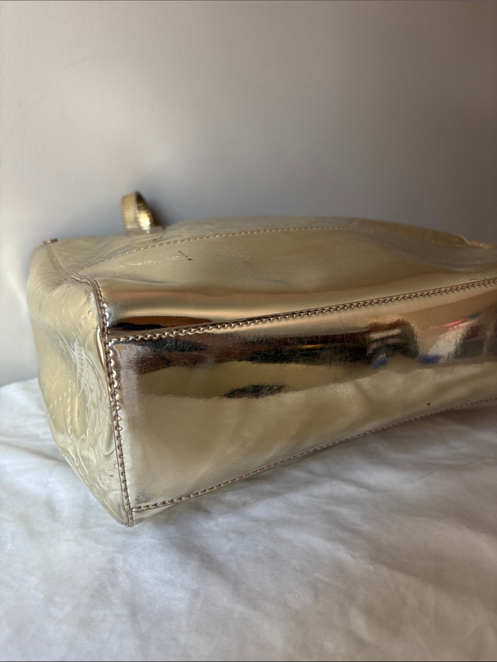 kate spade Metallic Gold Embossed Tote - Picture 4 of 7